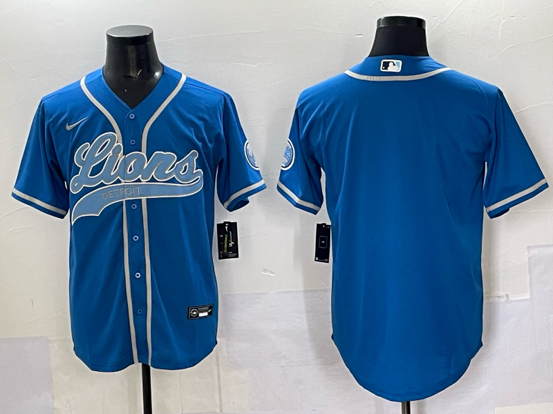 Men 2025 Detroit Lions blank blue 2025 Nike Limited NFL Jersey 003